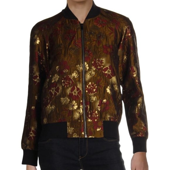 French Connection Jackets & Blazers - NWT French Connection Gold Jacquard Lace Jacket